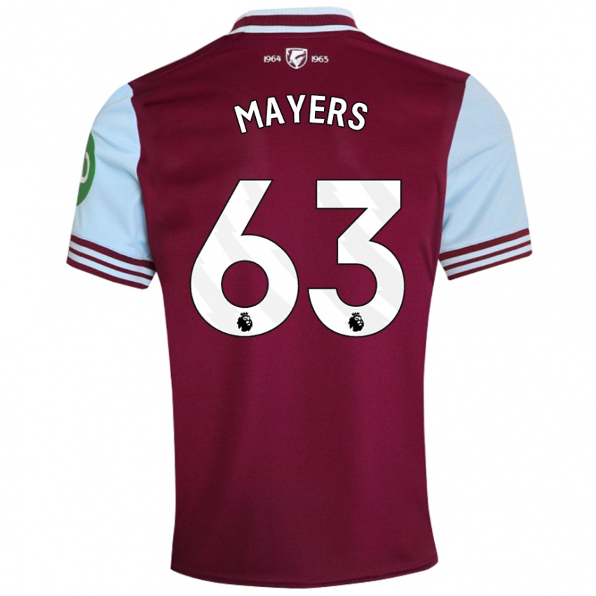 Kinder Ezra Mayers #63 Dunkelrot Heimtrikot Trikot 2024/25 T-Shirt