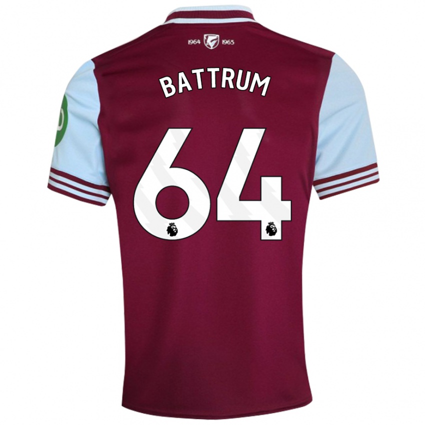 Kinder Ryan Battrum #64 Dunkelrot Heimtrikot Trikot 2024/25 T-Shirt