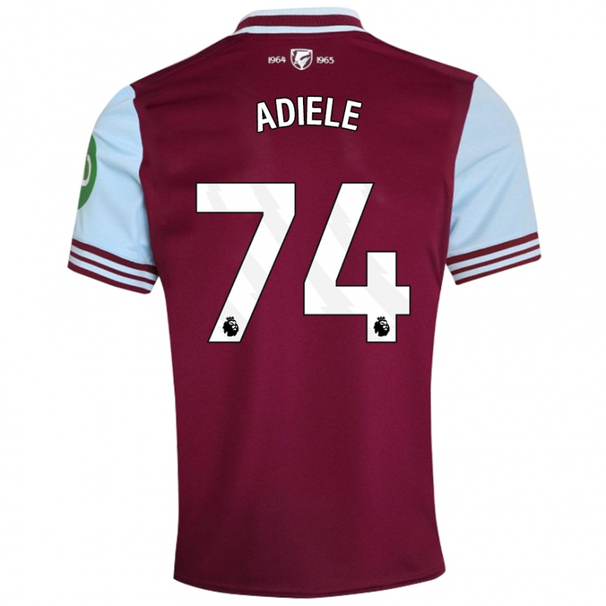 Kinder Emeka Adiele #74 Dunkelrot Heimtrikot Trikot 2024/25 T-Shirt