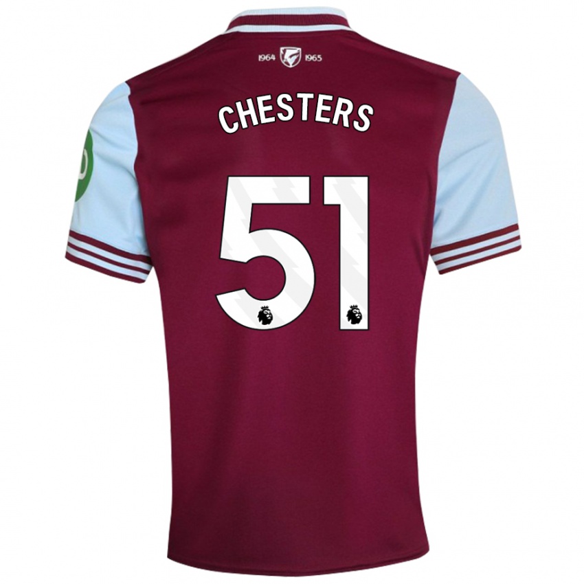 Kinder Dan Chesters #51 Dunkelrot Heimtrikot Trikot 2024/25 T-Shirt