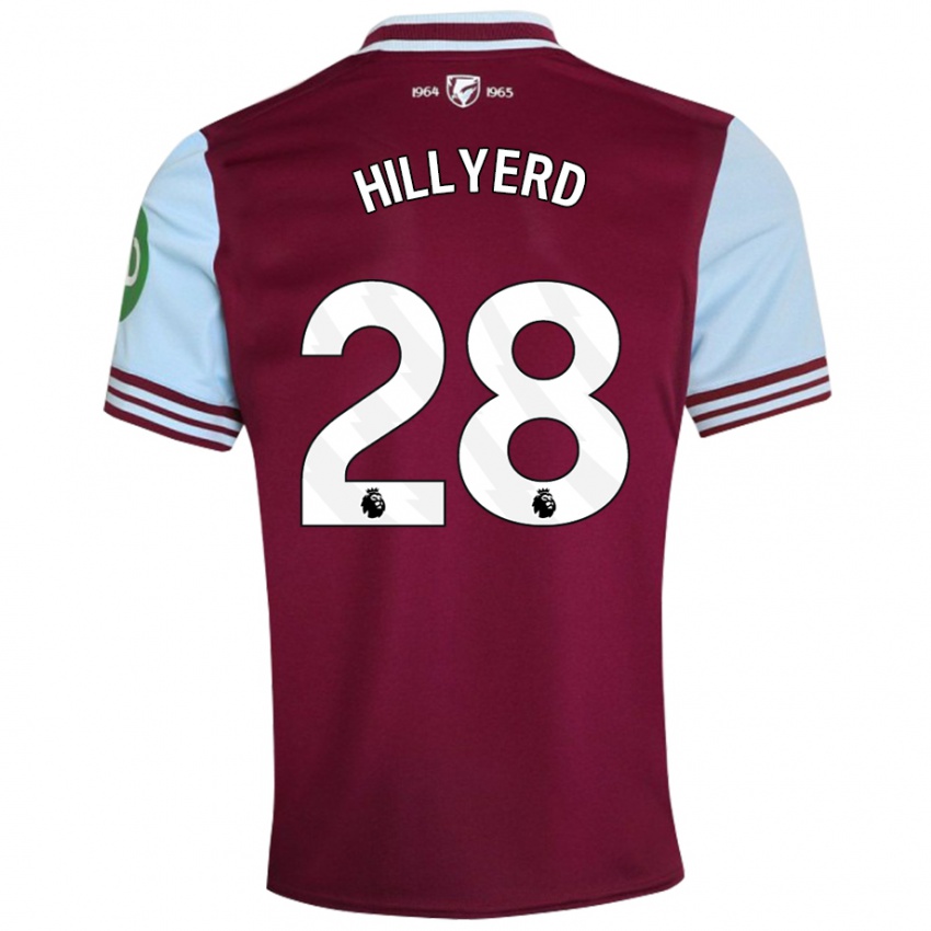 Kinder Sophie Hillyerd #28 Dunkelrot Heimtrikot Trikot 2024/25 T-Shirt