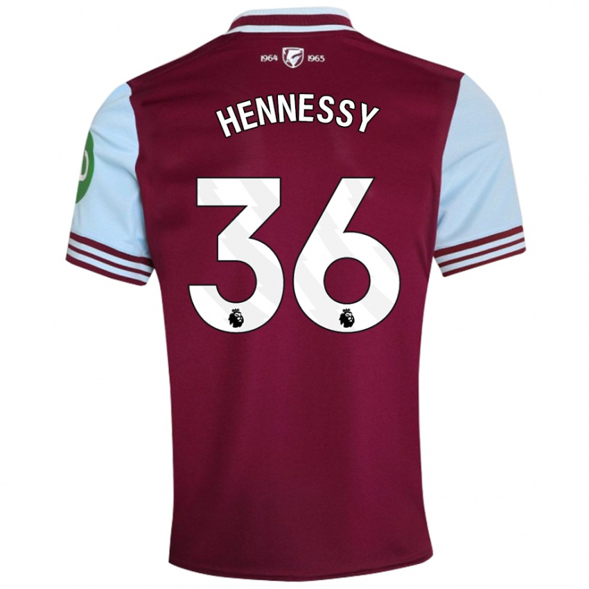 Kinder Alexandra Hennessy #36 Dunkelrot Heimtrikot Trikot 2024/25 T-Shirt