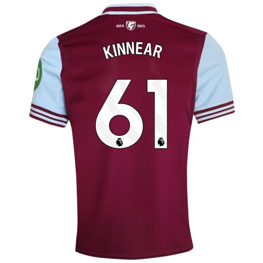 Kinder Brian Kinnear #61 Dunkelrot Heimtrikot Trikot 2024/25 T-Shirt