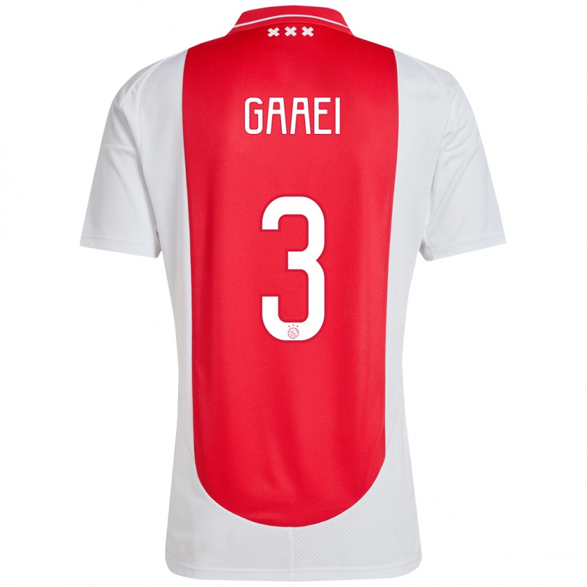 Kinder Anton Gaaei #3 Rot Weiß Heimtrikot Trikot 2024/25 T-Shirt