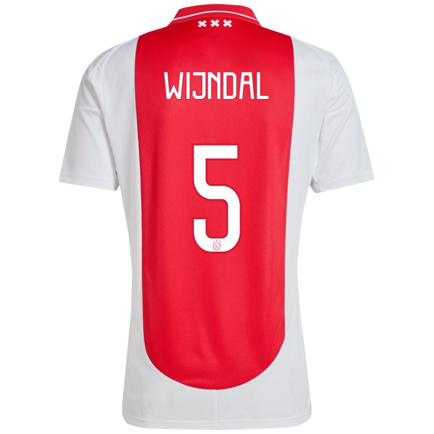 Kinder Owen Wijndal #5 Rot Weiß Heimtrikot Trikot 2024/25 T-Shirt