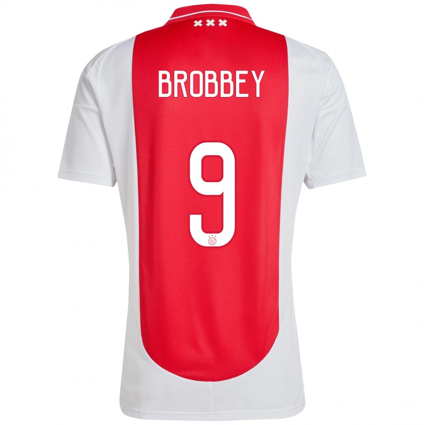 Kinder Brian Brobbey #9 Rot Weiß Heimtrikot Trikot 2024/25 T-Shirt