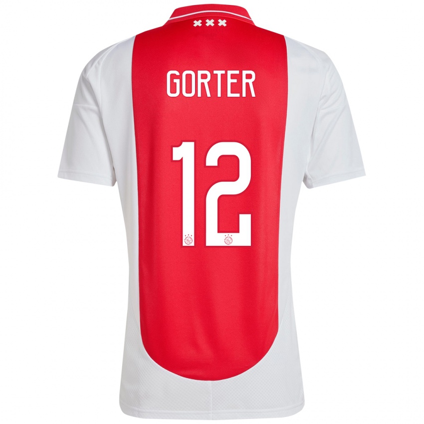 Kinder Jay Gorter #12 Rot Weiß Heimtrikot Trikot 2024/25 T-Shirt