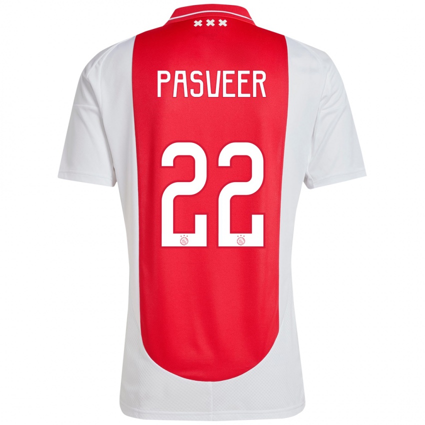 Kinder Remko Pasveer #22 Rot Weiß Heimtrikot Trikot 2024/25 T-Shirt