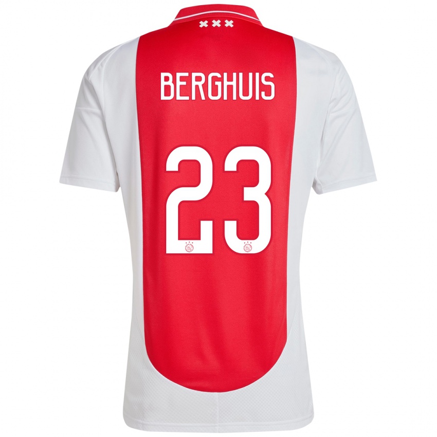 Kinder Steven Berghuis #23 Rot Weiß Heimtrikot Trikot 2024/25 T-Shirt