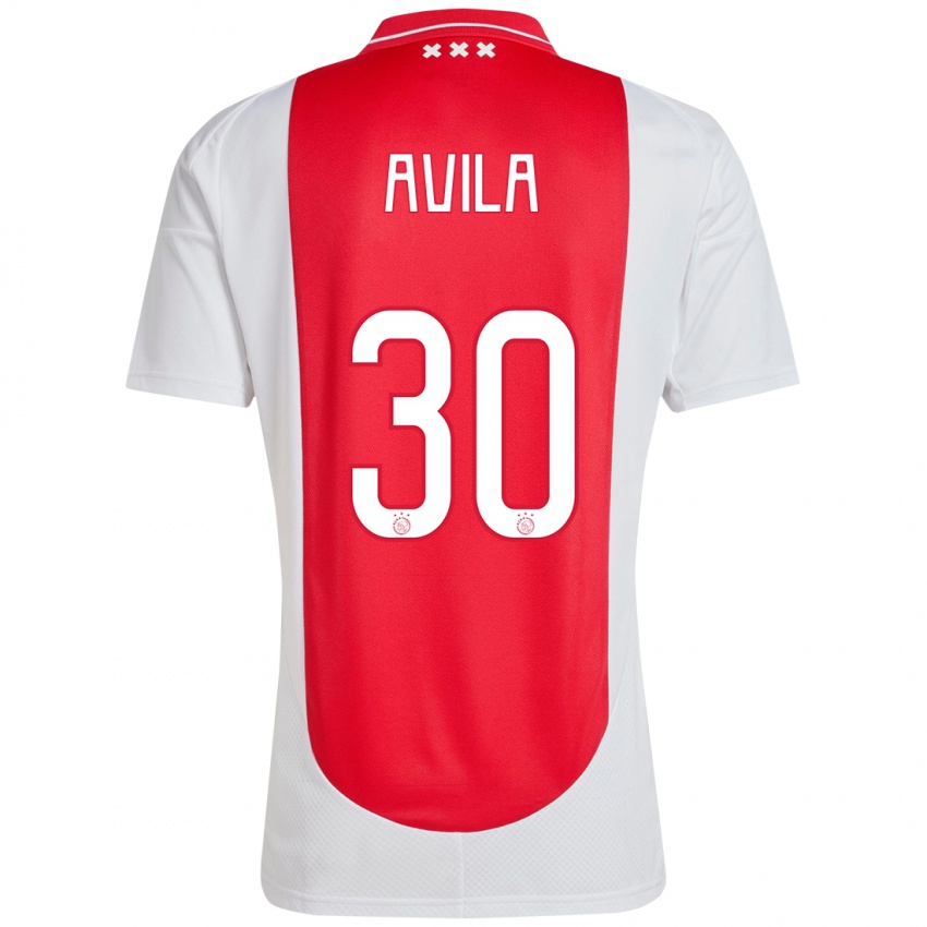 Kinder Gastón Ávila #30 Rot Weiß Heimtrikot Trikot 2024/25 T-Shirt