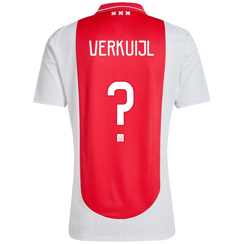 Kinder Mark Verkuijl #0 Rot Weiß Heimtrikot Trikot 2024/25 T-Shirt