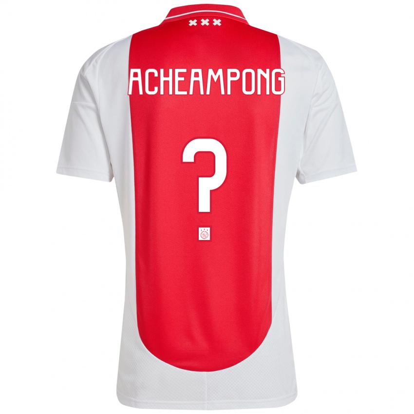 Kinder Levi Acheampong #0 Rot Weiß Heimtrikot Trikot 2024/25 T-Shirt