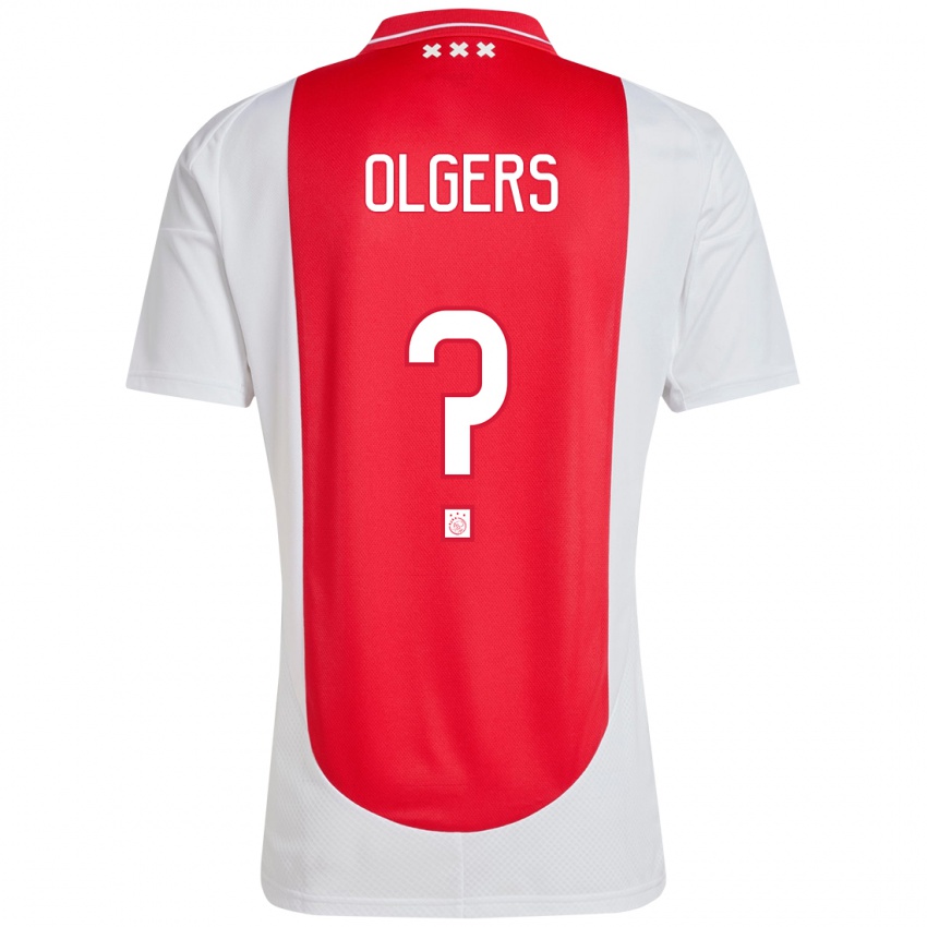 Kinder Guus Olgers #0 Rot Weiß Heimtrikot Trikot 2024/25 T-Shirt