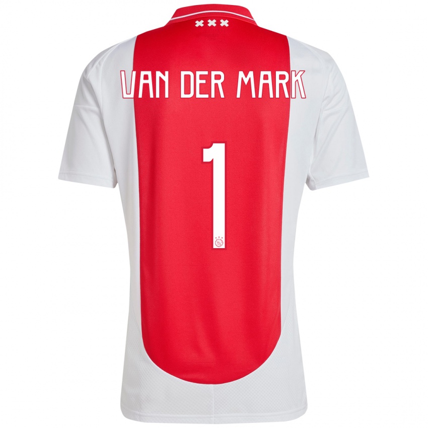 Kinder Jesper Van Der Mark #1 Rot Weiß Heimtrikot Trikot 2024/25 T-Shirt