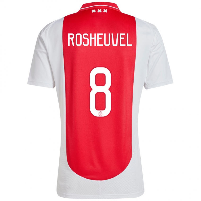 Kinder Darren Rosheuvel #8 Rot Weiß Heimtrikot Trikot 2024/25 T-Shirt