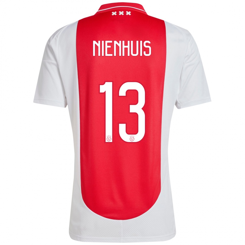 Kinder Lois Niënhuis #13 Rot Weiß Heimtrikot Trikot 2024/25 T-Shirt