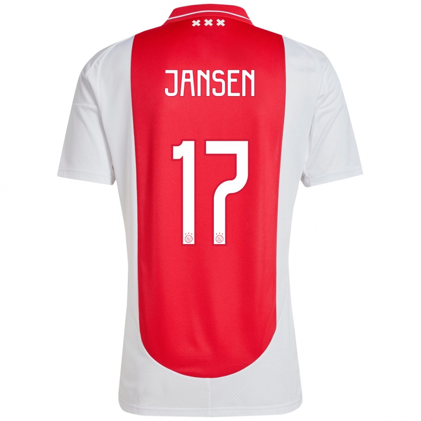 Kinder Bente Jansen #17 Rot Weiß Heimtrikot Trikot 2024/25 T-Shirt