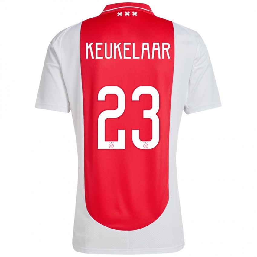 Kinder Lotte Keukelaar #23 Rot Weiß Heimtrikot Trikot 2024/25 T-Shirt