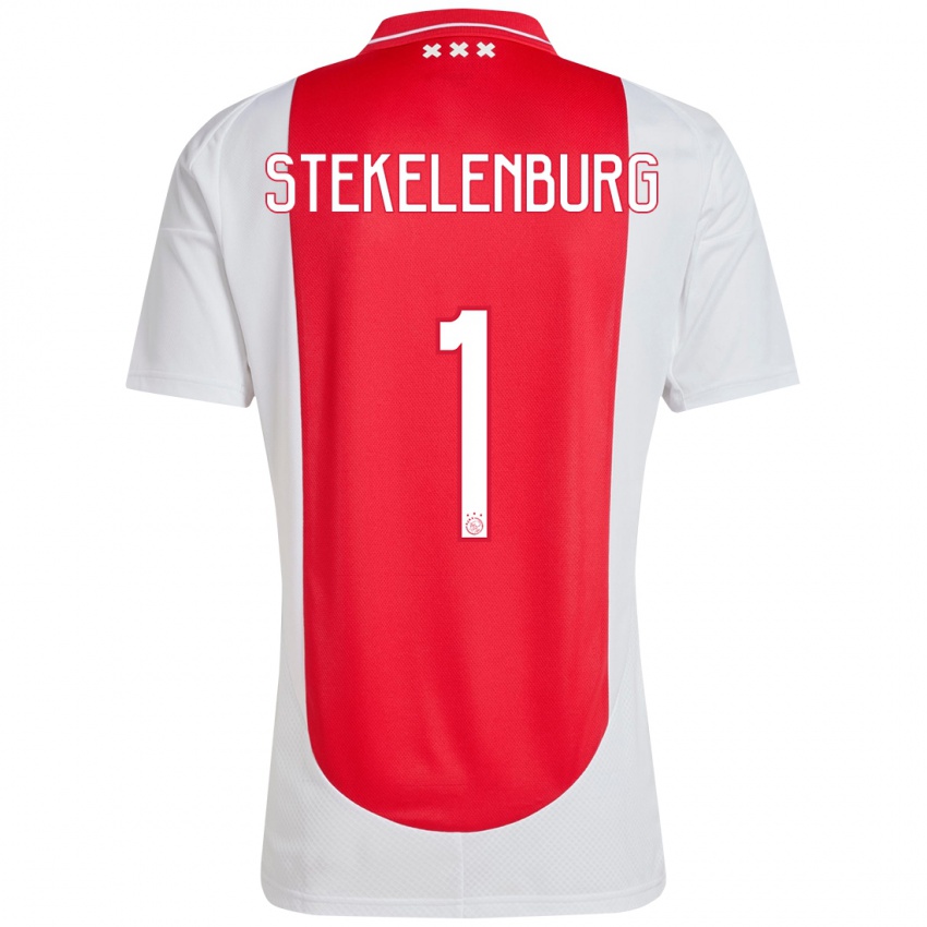 Kinder Maarten Stekelenburg #1 Rot Weiß Heimtrikot Trikot 2024/25 T-Shirt