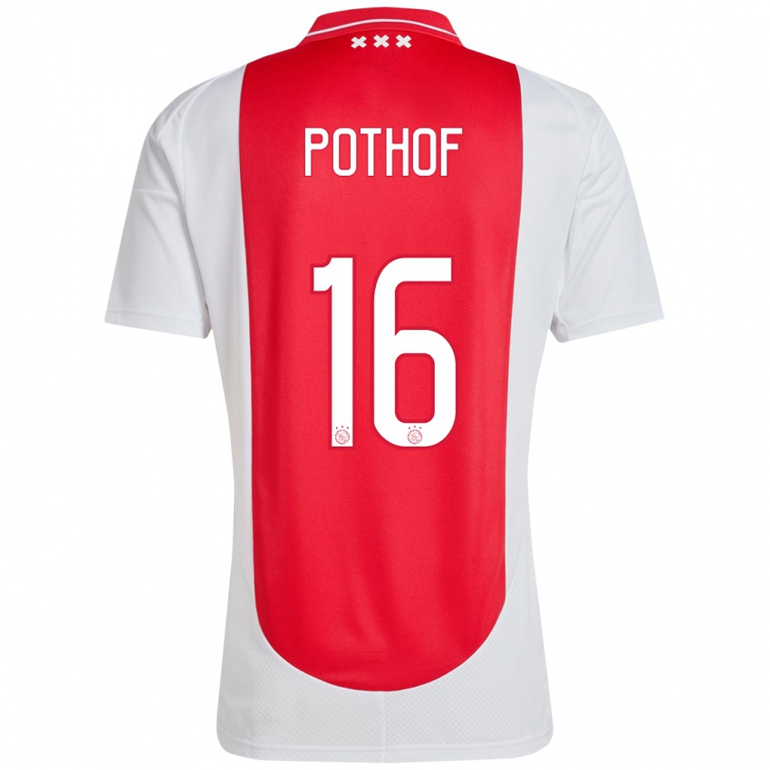 Kinder Isa Pothof #16 Rot Weiß Heimtrikot Trikot 2024/25 T-Shirt