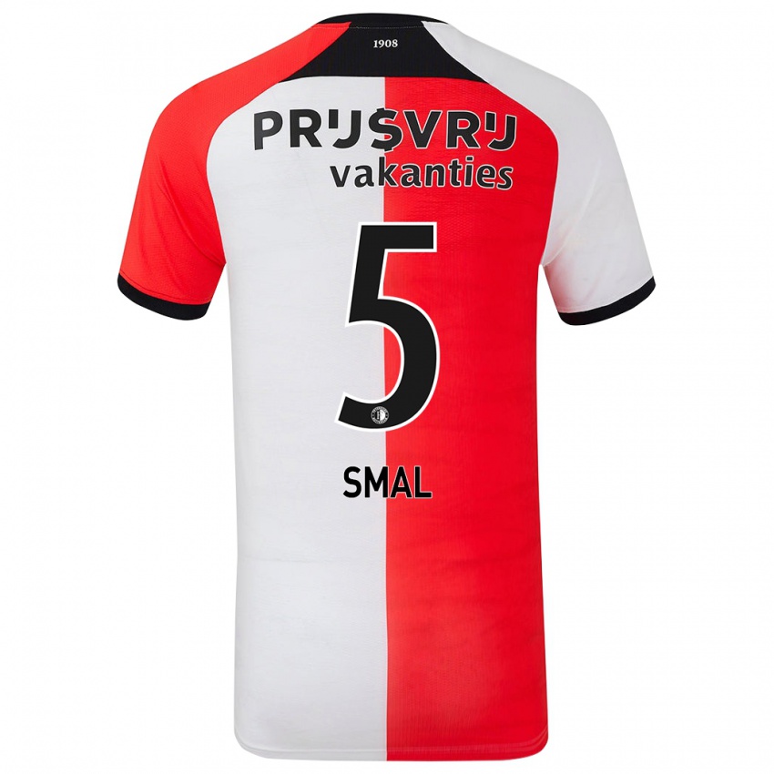 Kinder Gijs Smal #5 Rot Weiß Heimtrikot Trikot 2024/25 T-Shirt