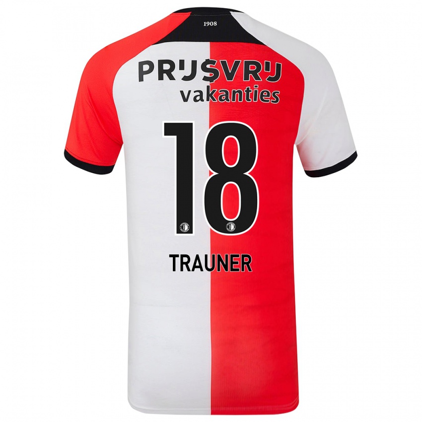 Kinder Gernot Trauner #18 Rot Weiß Heimtrikot Trikot 2024/25 T-Shirt