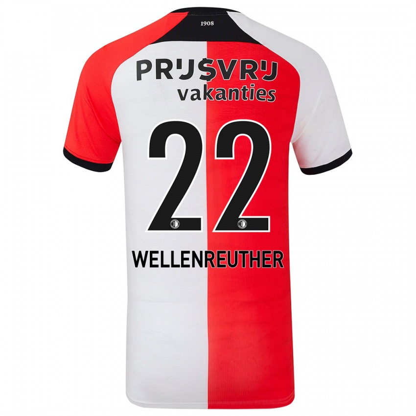 Kinder Timon Wellenreuther #22 Rot Weiß Heimtrikot Trikot 2024/25 T-Shirt