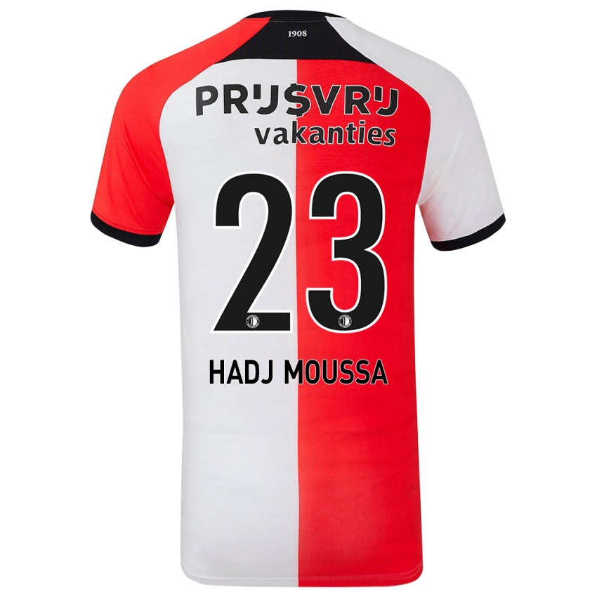 Kinder Anis Hadj Moussa #23 Rot Weiß Heimtrikot Trikot 2024/25 T-Shirt