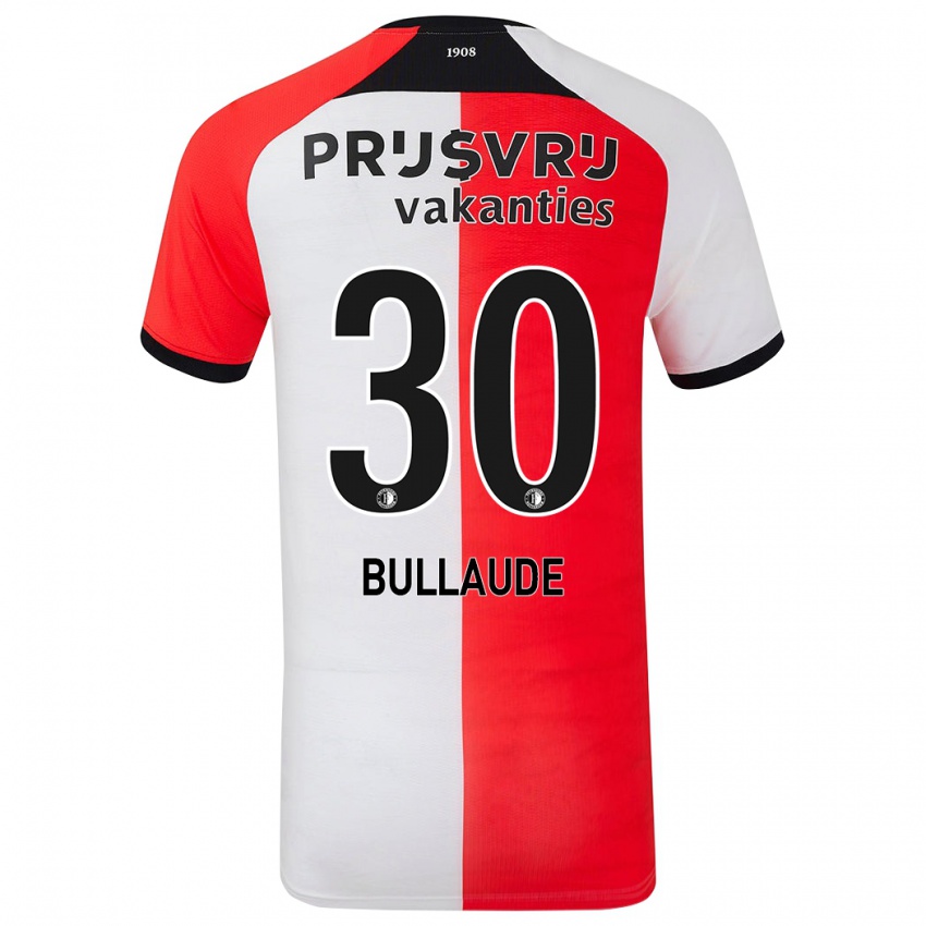 Kinder Ezequiel Bullaude #30 Rot Weiß Heimtrikot Trikot 2024/25 T-Shirt