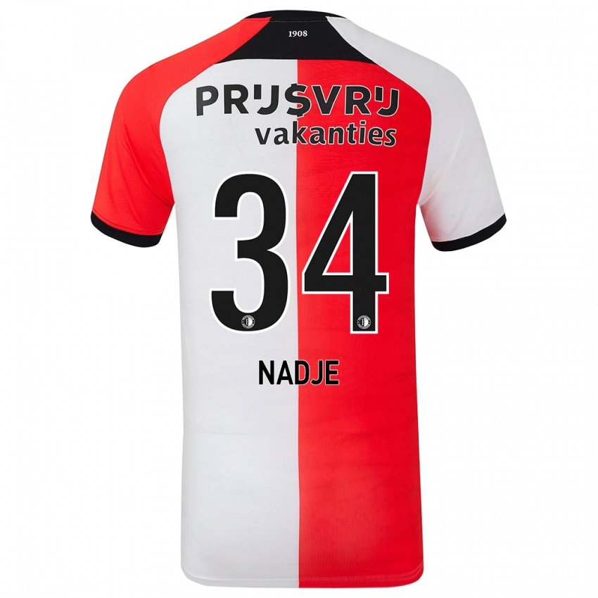 Kinder Chris-Kévin Nadje #34 Rot Weiß Heimtrikot Trikot 2024/25 T-Shirt