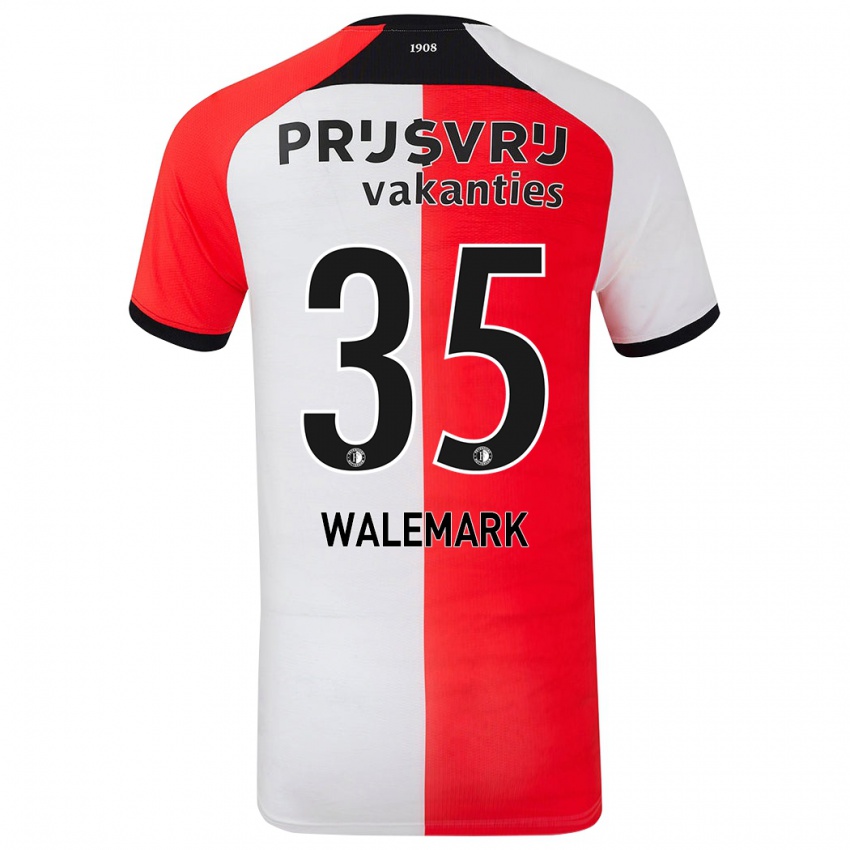 Kinder Patrik Walemark #35 Rot Weiß Heimtrikot Trikot 2024/25 T-Shirt