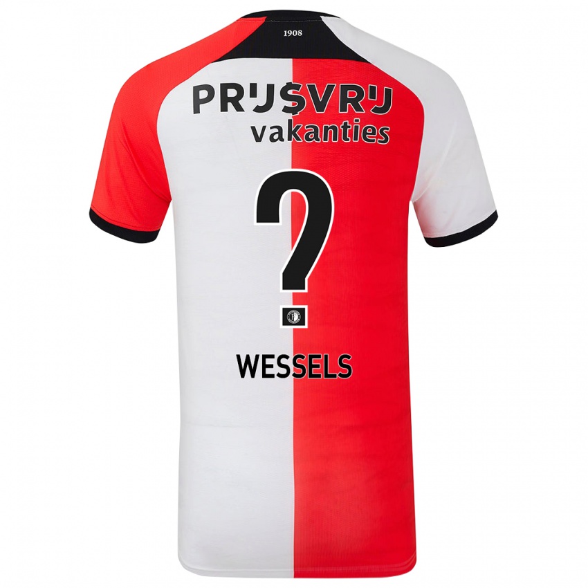 Kinder Tijme Wessels #0 Rot Weiß Heimtrikot Trikot 2024/25 T-Shirt