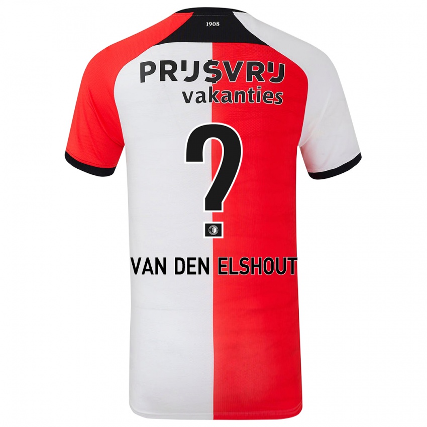 Kinder Tobias Van Den Elshout #0 Rot Weiß Heimtrikot Trikot 2024/25 T-Shirt