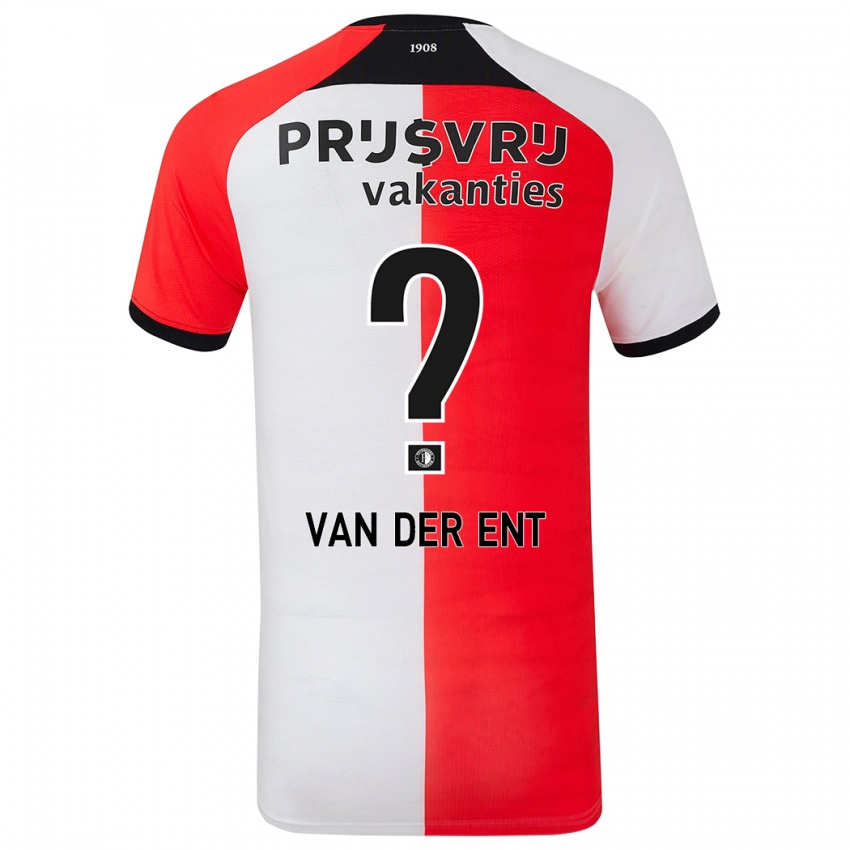 Kinder Teun Van Der Ent #0 Rot Weiß Heimtrikot Trikot 2024/25 T-Shirt