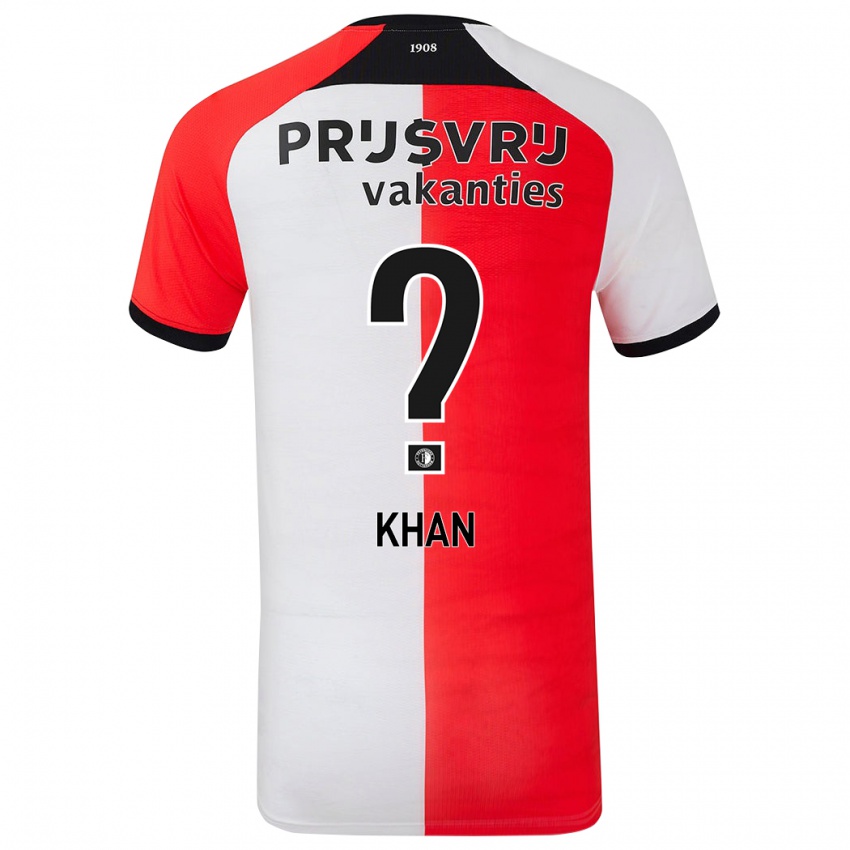 Kinder Kevin Khan #0 Rot Weiß Heimtrikot Trikot 2024/25 T-Shirt