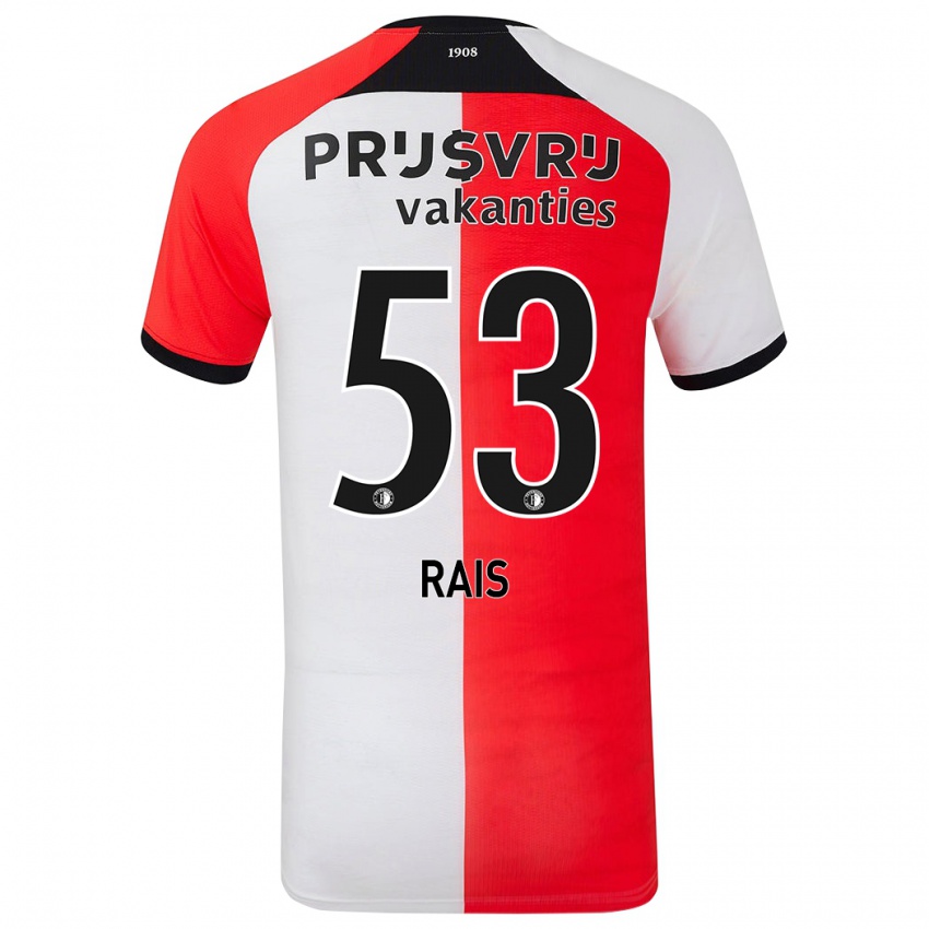 Kinder Amir Rais #53 Rot Weiß Heimtrikot Trikot 2024/25 T-Shirt