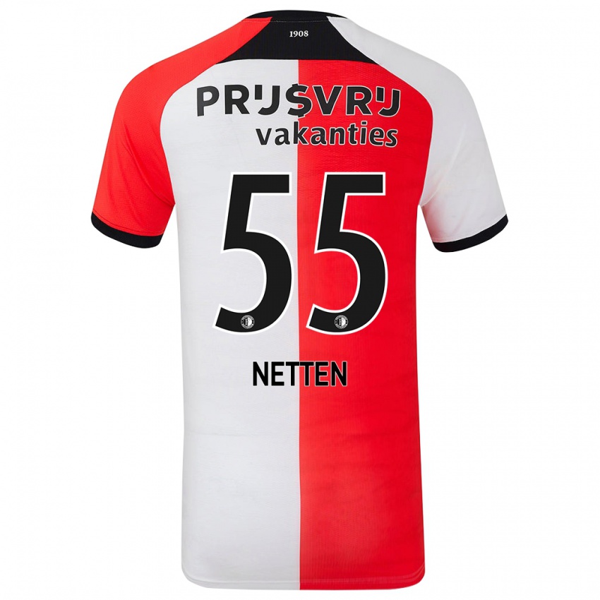 Kinder Luc Netten #55 Rot Weiß Heimtrikot Trikot 2024/25 T-Shirt