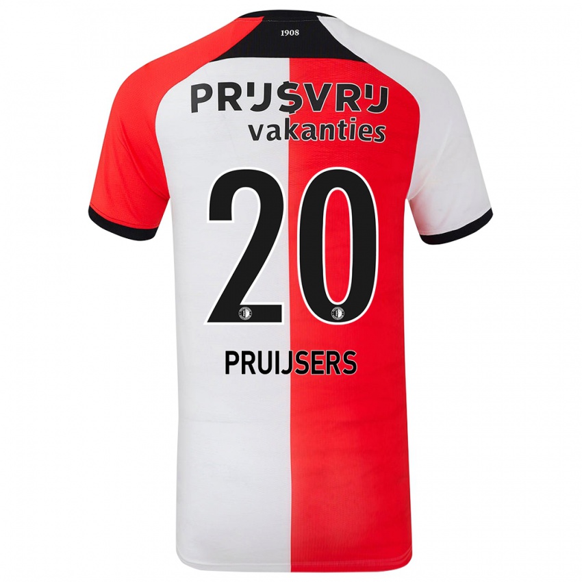 Kinder Tom Pruijsers #20 Rot Weiß Heimtrikot Trikot 2024/25 T-Shirt