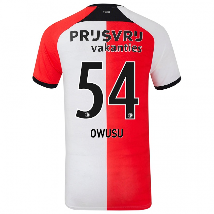 Kinder Denzel Owusu #54 Rot Weiß Heimtrikot Trikot 2024/25 T-Shirt