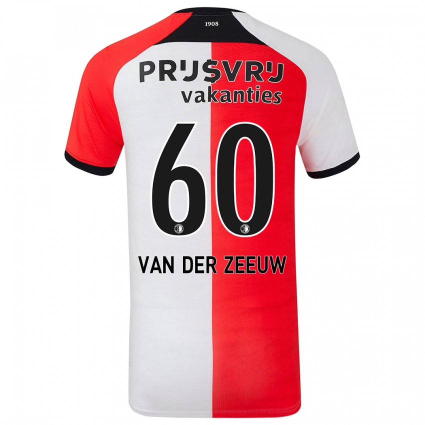 Kinder Twan Van Der Zeeuw #60 Rot Weiß Heimtrikot Trikot 2024/25 T-Shirt