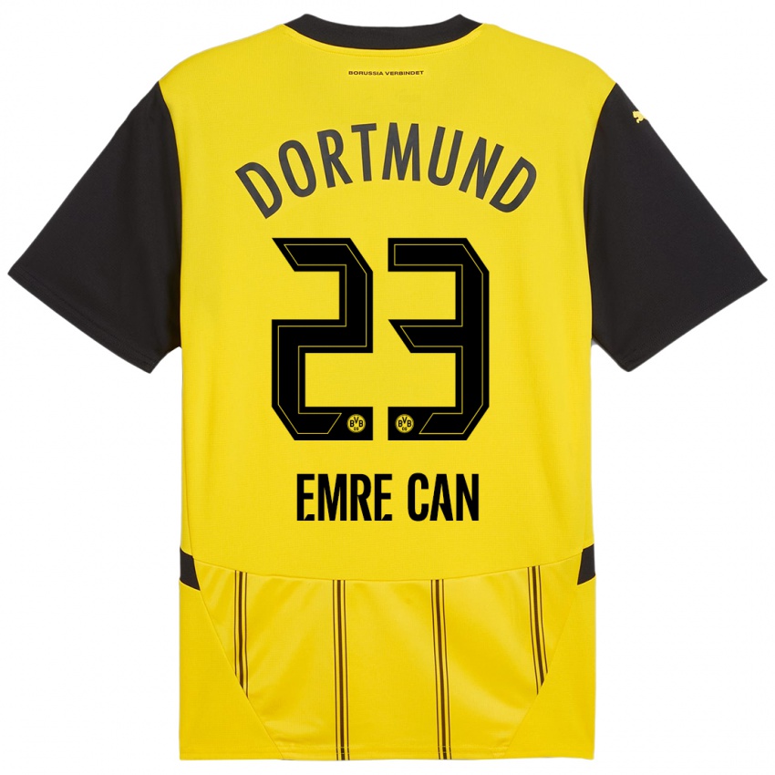 Kinder Emre Can #23 Gelb Schwarz Heimtrikot Trikot 2024/25 T-Shirt