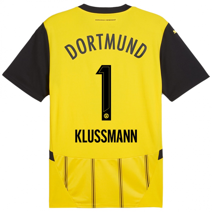 Kinder Leon Klußmann #1 Gelb Schwarz Heimtrikot Trikot 2024/25 T-Shirt