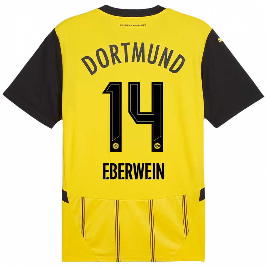 Kinder Michael Eberwein #14 Gelb Schwarz Heimtrikot Trikot 2024/25 T-Shirt