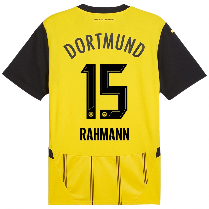 Kinder Luke Rahmann #15 Gelb Schwarz Heimtrikot Trikot 2024/25 T-Shirt