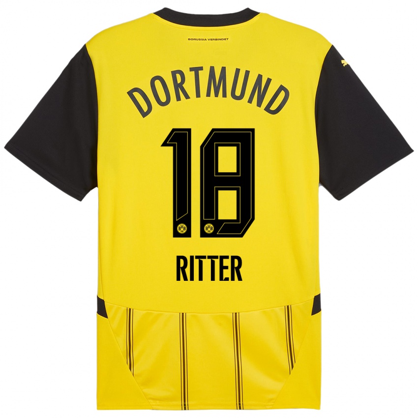 Kinder Roméo Ritter #18 Gelb Schwarz Heimtrikot Trikot 2024/25 T-Shirt