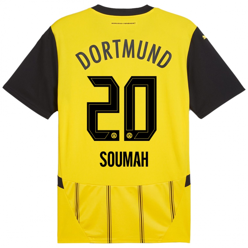 Kinder Moussa Soumah #20 Gelb Schwarz Heimtrikot Trikot 2024/25 T-Shirt