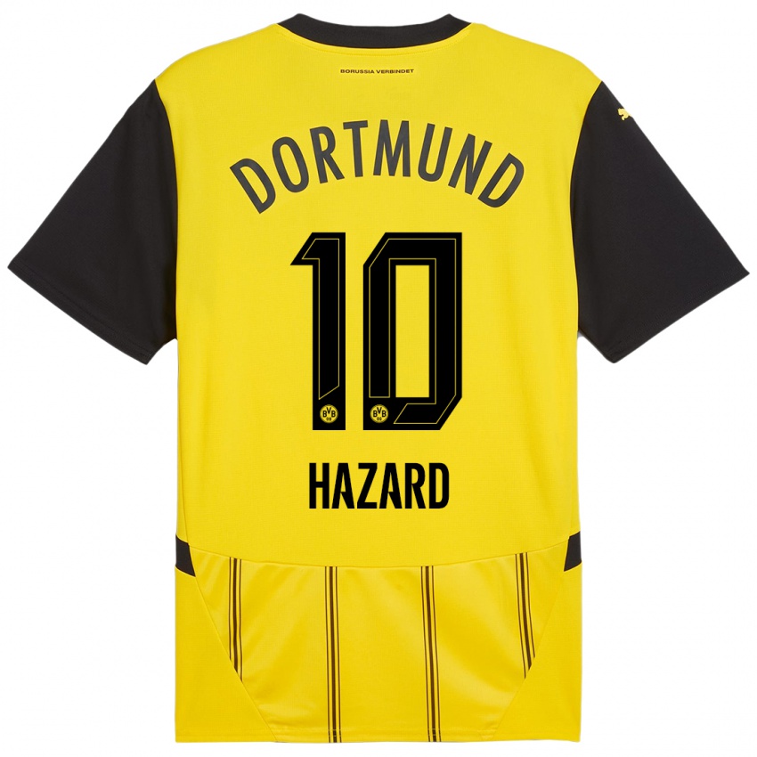 Kinder Thorgan Hazard #10 Gelb Schwarz Heimtrikot Trikot 2024/25 T-Shirt