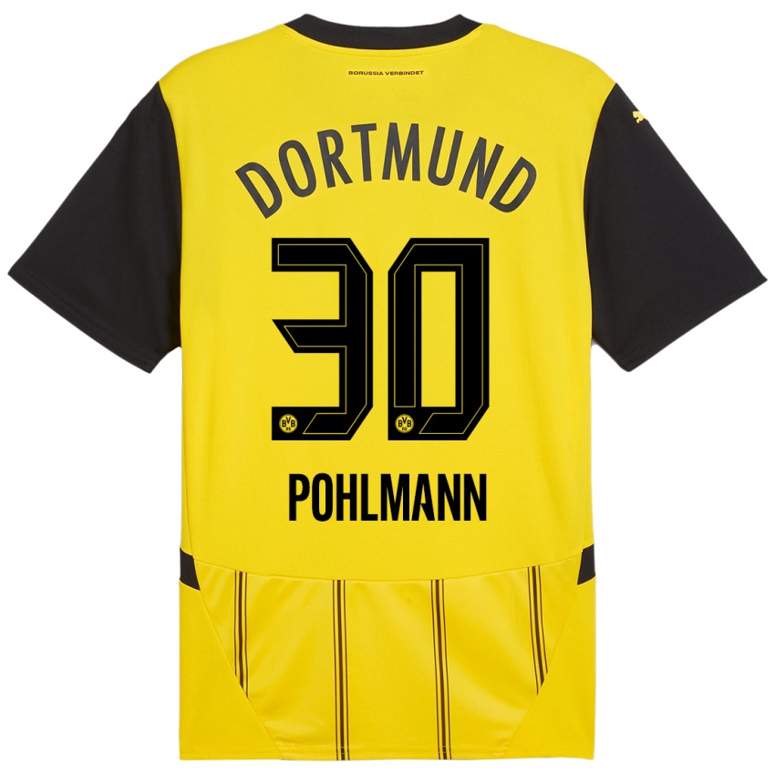 Kinder Ole Pohlmann #30 Gelb Schwarz Heimtrikot Trikot 2024/25 T-Shirt