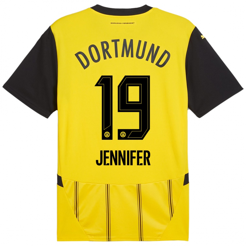 Kinder Gutierrez Bermejo Jennifer #19 Gelb Schwarz Heimtrikot Trikot 2024/25 T-Shirt