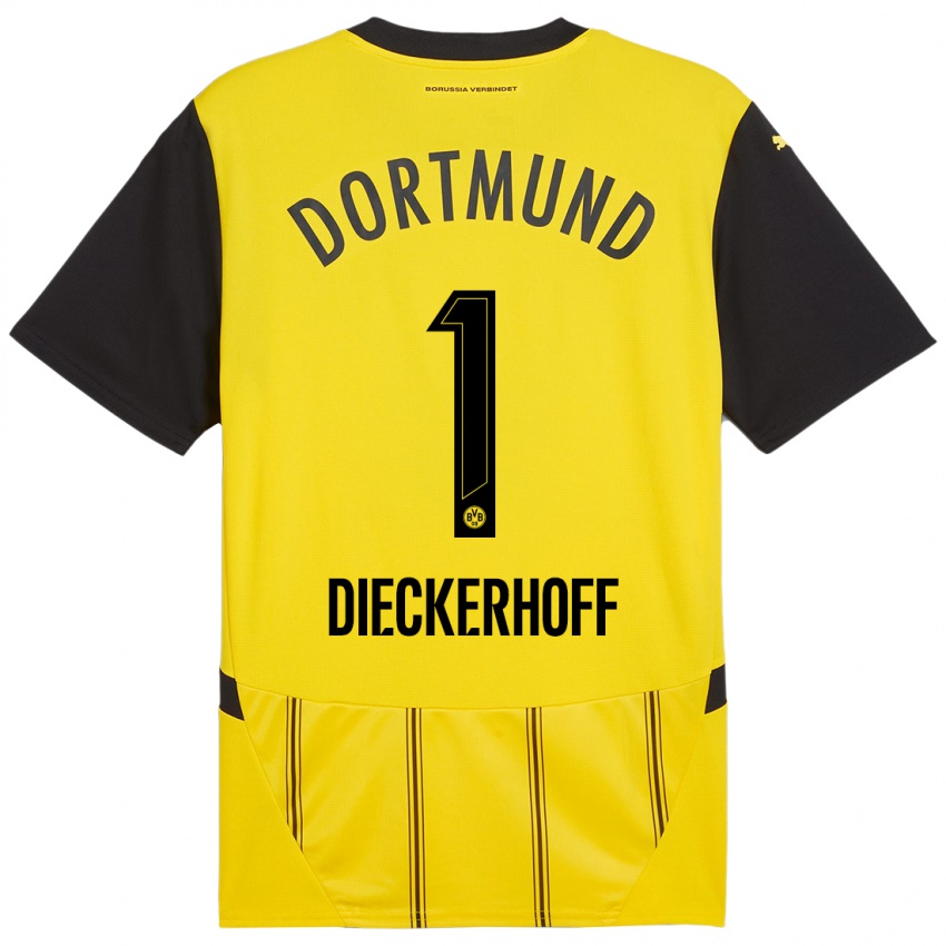 Kinder Max Dieckerhoff #1 Gelb Schwarz Heimtrikot Trikot 2024/25 T-Shirt